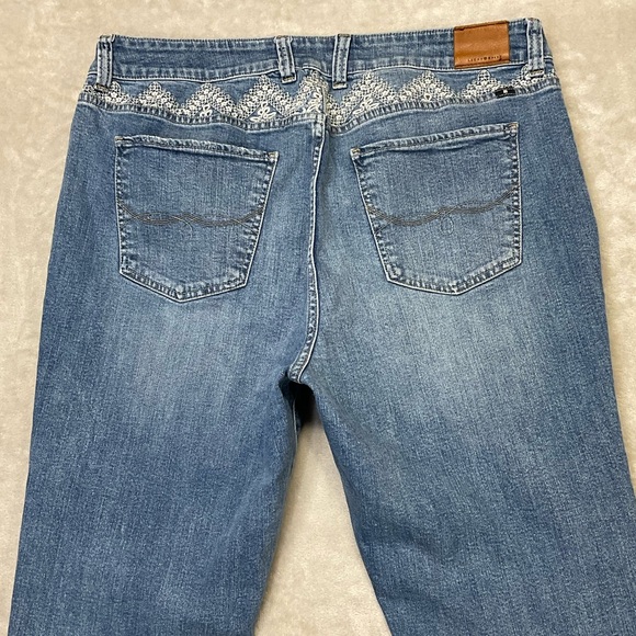Lucky Brand Emma Crop High Rise Embroidered Denim Jeans Womens Sz 18 - Picture 7 of 12